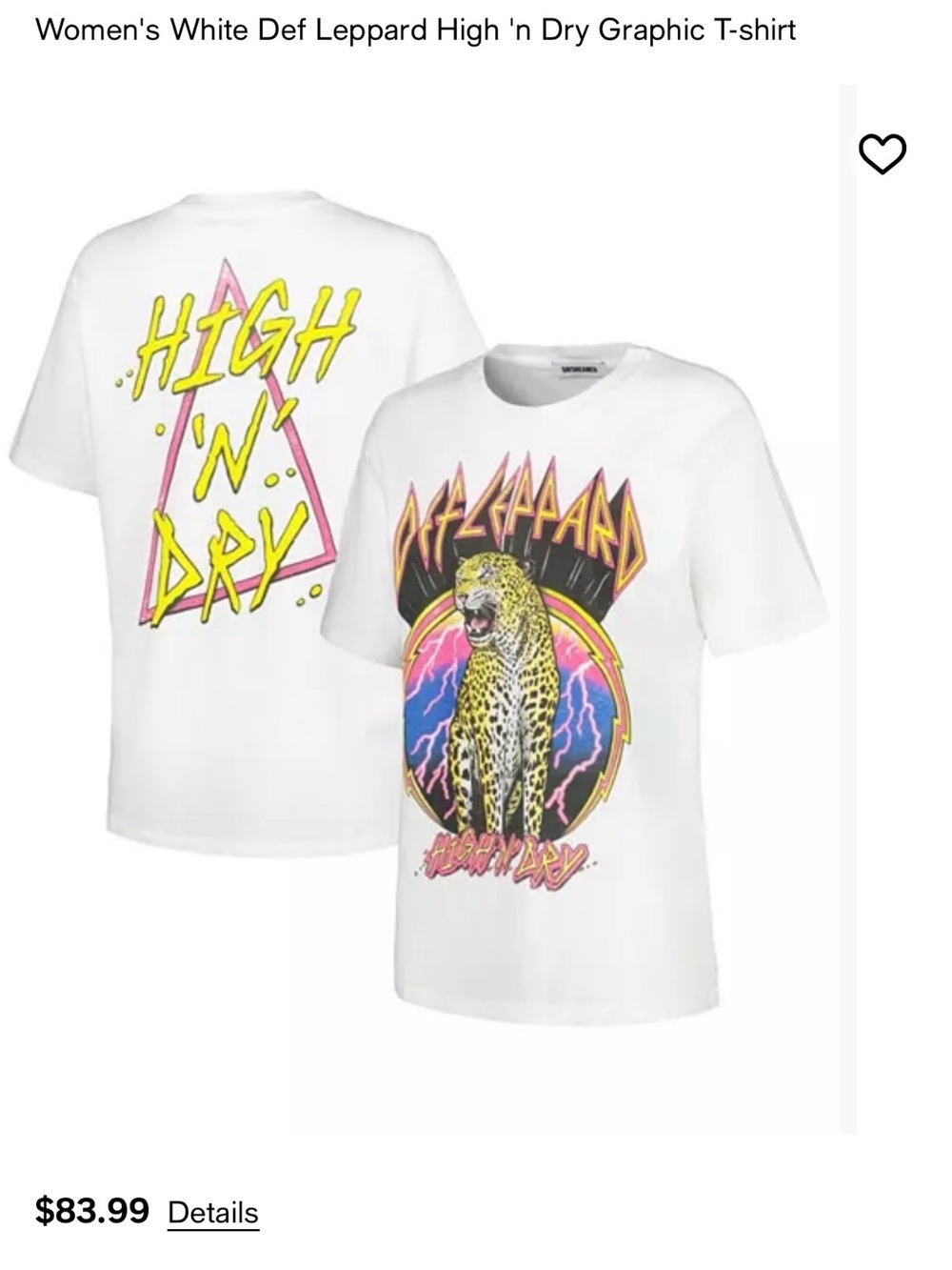 Daydreamer/ Def Leppard 'High 'n' Dry' White Graphic Kids T-Shirt